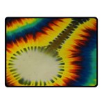 Red Blue Yellow Green Medium Rainbow Tie Dye Kaleidoscope Opaque Color Double Sided Fleece Blanket (Small)  45 x34  Blanket Back