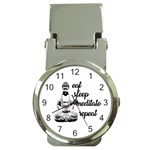 Eat, sleep, meditate, repeat  Money Clip Watches Front