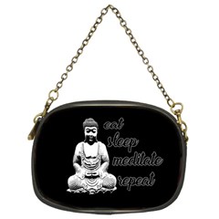 Eat, Sleep, Meditate, Repeat  Chain Purses (two Sides)  by Valentinaart