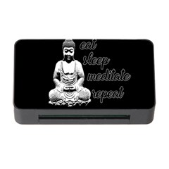 Eat, Sleep, Meditate, Repeat  Memory Card Reader With Cf by Valentinaart