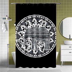 Ornate Mandala Elephant  Shower Curtain 48  X 72  (small)  by Valentinaart