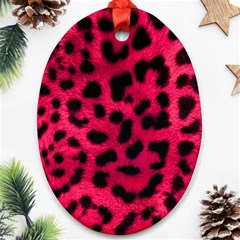 Leopard Skin Oval Ornament (two Sides) by BangZart