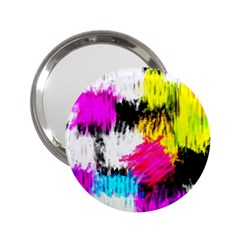 Colorful Blurry Paint Strokes                         2 25  Handbag Mirror by LalyLauraFLM