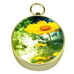 Yellow Flowers Gold Compasses Front