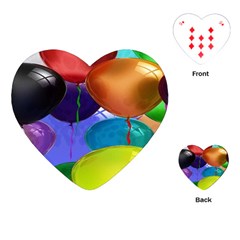 Colorful Balloons Render Playing Cards (heart)  by BangZart