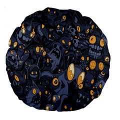 Monster Cover Pattern Large 18  Premium Round Cushions by BangZart