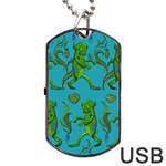 Swamp Monster Pattern Dog Tag USB Flash (Two Sides) Back