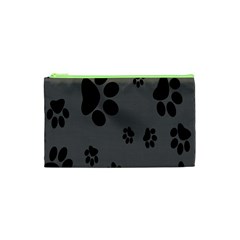 Dog Foodprint Paw Prints Seamless Background And Pattern Cosmetic Bag (xs) by BangZart