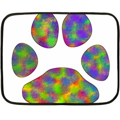 Paw Double Sided Fleece Blanket (mini)  by BangZart