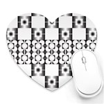 Pattern Background Texture Black Heart Mousepads Front