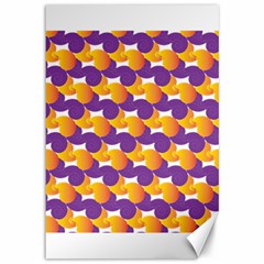 Purple And Yellow Abstract Pattern Canvas 12  X 18   by paulaoliveiradesign