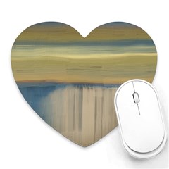 Denim-blue And Buttercream Heart Mousepads by digitaldivadesigns