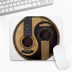 Old And Worn Acoustic Guitars Yin Yang Large Mousepads by JeffBartels