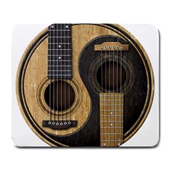 Old And Worn Acoustic Guitars Yin Yang Large Mousepads by JeffBartels