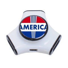 America  3-port Usb Hub by Colorfulart23