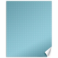 Blue Pattern Canvas 11  X 14   by paulaoliveiradesign