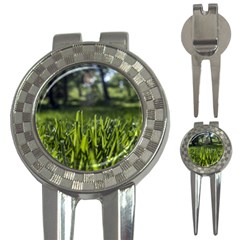 Green Grass Field 3-in-1 Golf Divots by paulaoliveiradesign