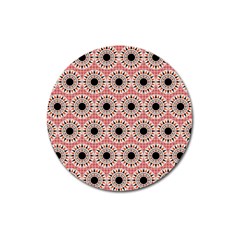 Black Stars Pattern Magnet 3  (round) by linceazul