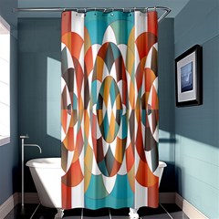 Colorful Geometric Abstract Shower Curtain 36  X 72  (stall)  by linceazul