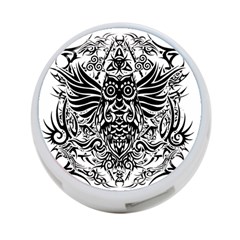 Tattoo Tribal Owl 4-port Usb Hub (one Side) by Valentinaart