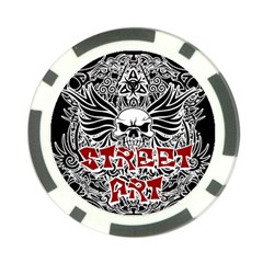 Tattoo Tribal Street Art Poker Chip Card Guard by Valentinaart