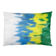 Brazil Colors Pattern Pillow Case (two Sides) by paulaoliveiradesign