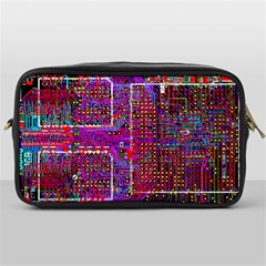 Technology Circuit Board Layout Pattern Toiletries Bags by BangZart