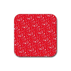 Heart Pattern Rubber Coaster (square)  by BangZart