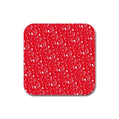 Heart Pattern Rubber Square Coaster (4 Pack)  by BangZart