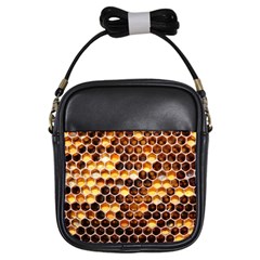 Honey Honeycomb Pattern Girls Sling Bags by BangZart