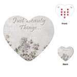 Shabby Chic Style Motivational Quote Playing Cards (Heart)  Front