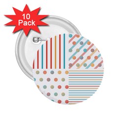 Simple Saturated Pattern 2 25  Buttons (10 Pack)  by linceazul