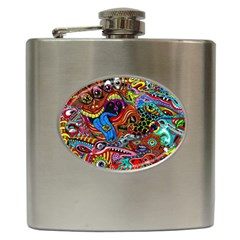 Art Color Dark Detail Monsters Psychedelic Hip Flask (6 Oz) by BangZart