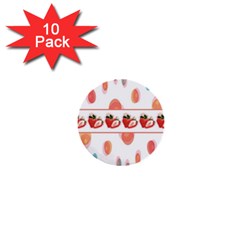 Strawberries 1  Mini Buttons (10 Pack)  by SuperPatterns