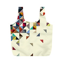 Retro Pattern Of Geometric Shapes Full Print Recycle Bags (m)  by BangZart