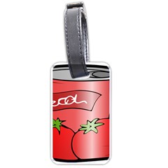 Beverage Can Drink Juice Tomato Luggage Tags (one Side)  by Nexatart