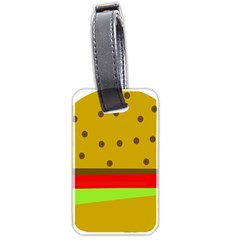 Hamburger Food Fast Food Burger Luggage Tags (two Sides) by Nexatart