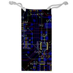 Technology Circuit Board Layout Jewelry Bag by BangZart