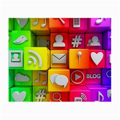 Colorful 3d Social Media Small Glasses Cloth by BangZart