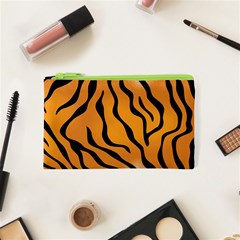 Tiger Skin Pattern Cosmetic Bag (xs) by BangZart