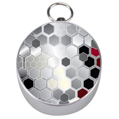 Honeycomb Pattern Silver Compasses by BangZart