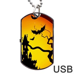 Halloween Night Terrors Dog Tag Usb Flash (one Side) by BangZart