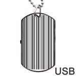 Barcode Pattern Dog Tag USB Flash (One Side) Front