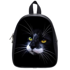 Face Black Cat School Bags (small)  by BangZart