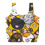 Cats Cute Kitty Kitties Kitten Full Print Recycle Bags (L)  Back