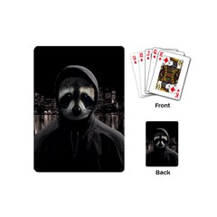 Gangsta Raccoon  Playing Cards (mini)  by Valentinaart