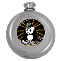 Deejay Panda Round Hip Flask (5 Oz) by Valentinaart