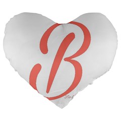 Belicious World  b  In Coral Large 19  Premium Flano Heart Shape Cushions by beliciousworld