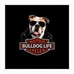 Bulldog biker Medium Glasses Cloth (2-Side) Back