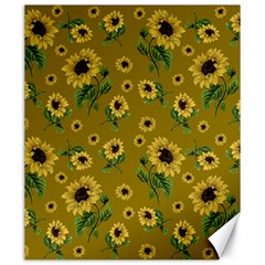 Sunflowers Pattern Canvas 20  X 24   by Valentinaart